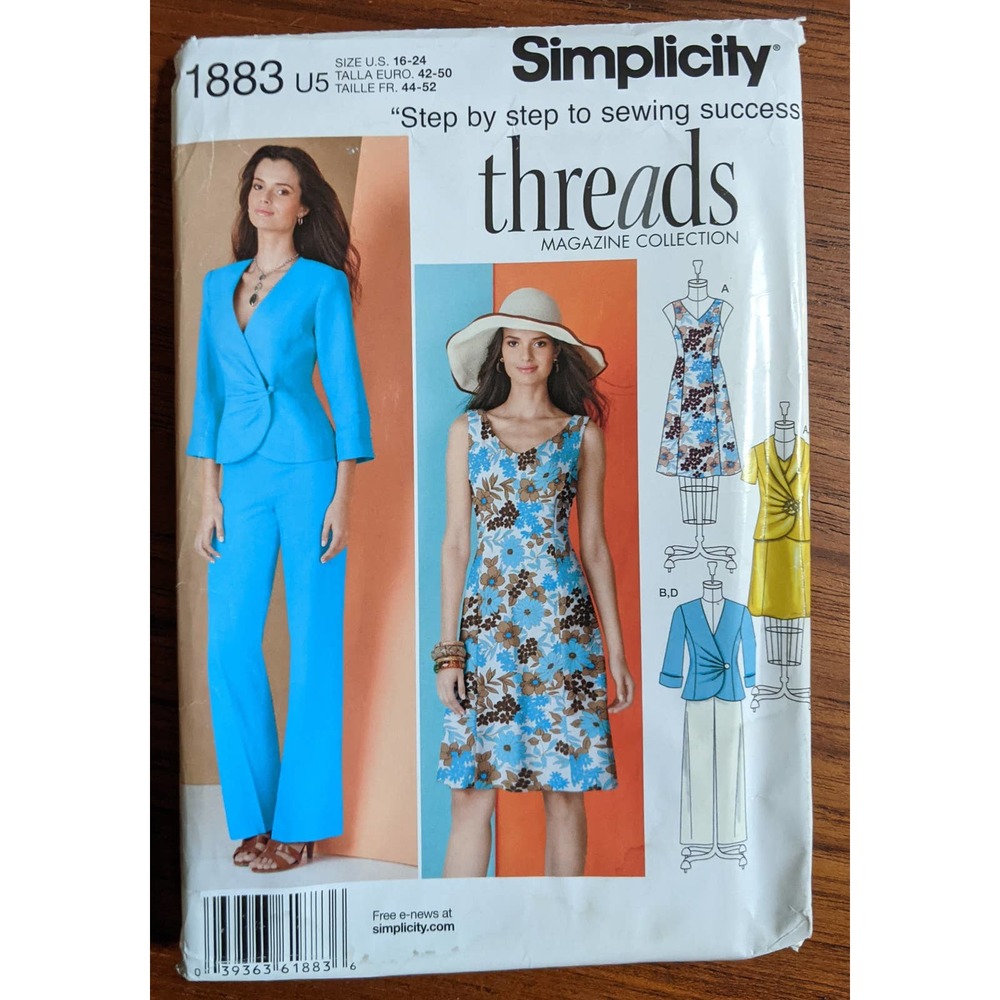 UNCUT Simplicity Pattern 1883 Suit Dress Size 16-24